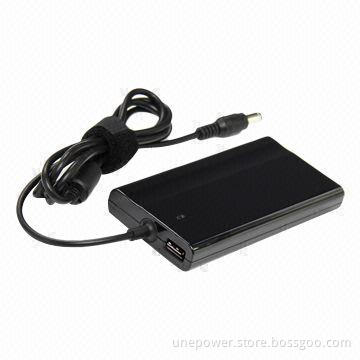 75W/15V/5A/6.3*3.0mm Laptop AC Adapter for Toshiba, Ultra-Slim, with USB Slot